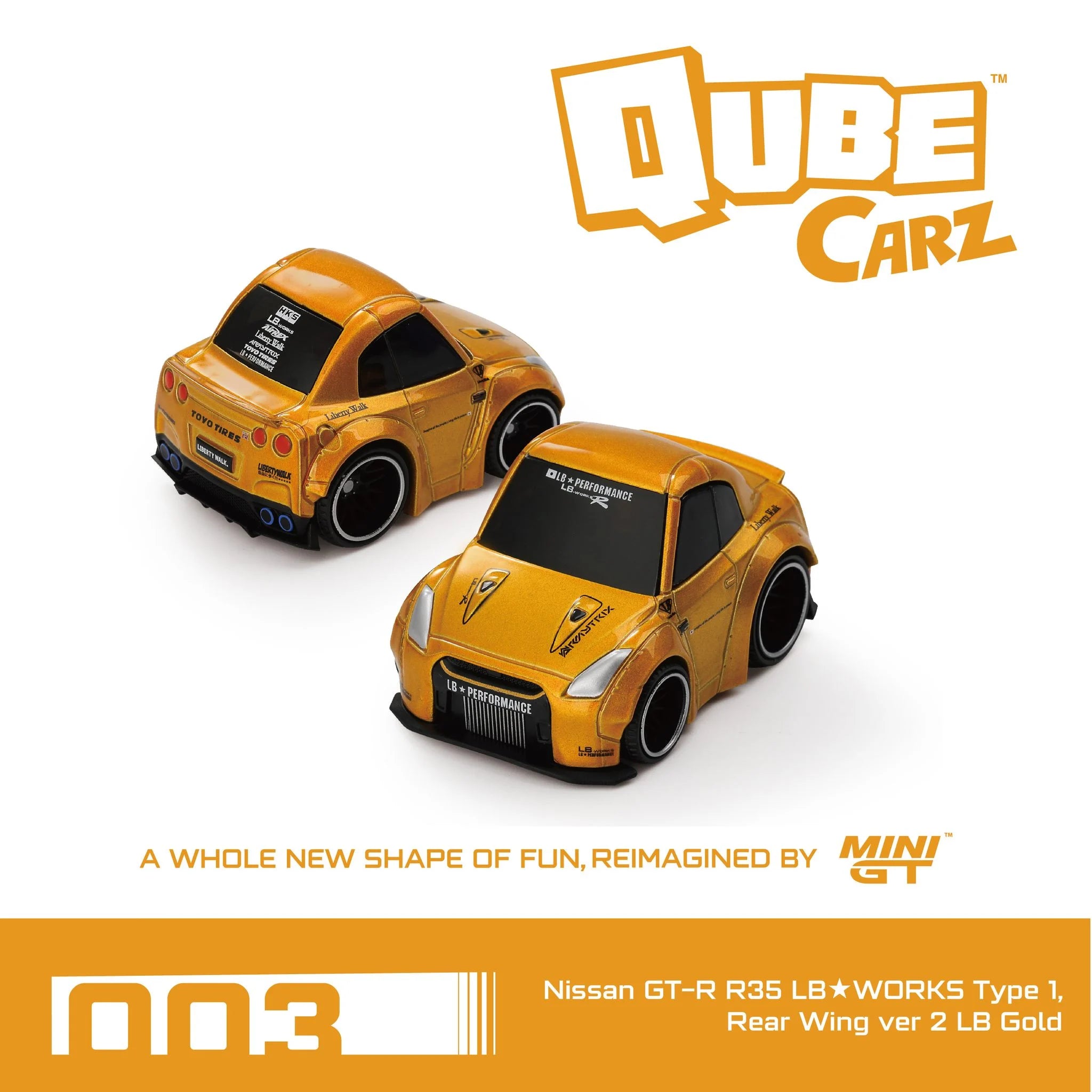 QubeCarz Series 1 Nissan GT-R R35 LB-Works Type 1 Rear Wing