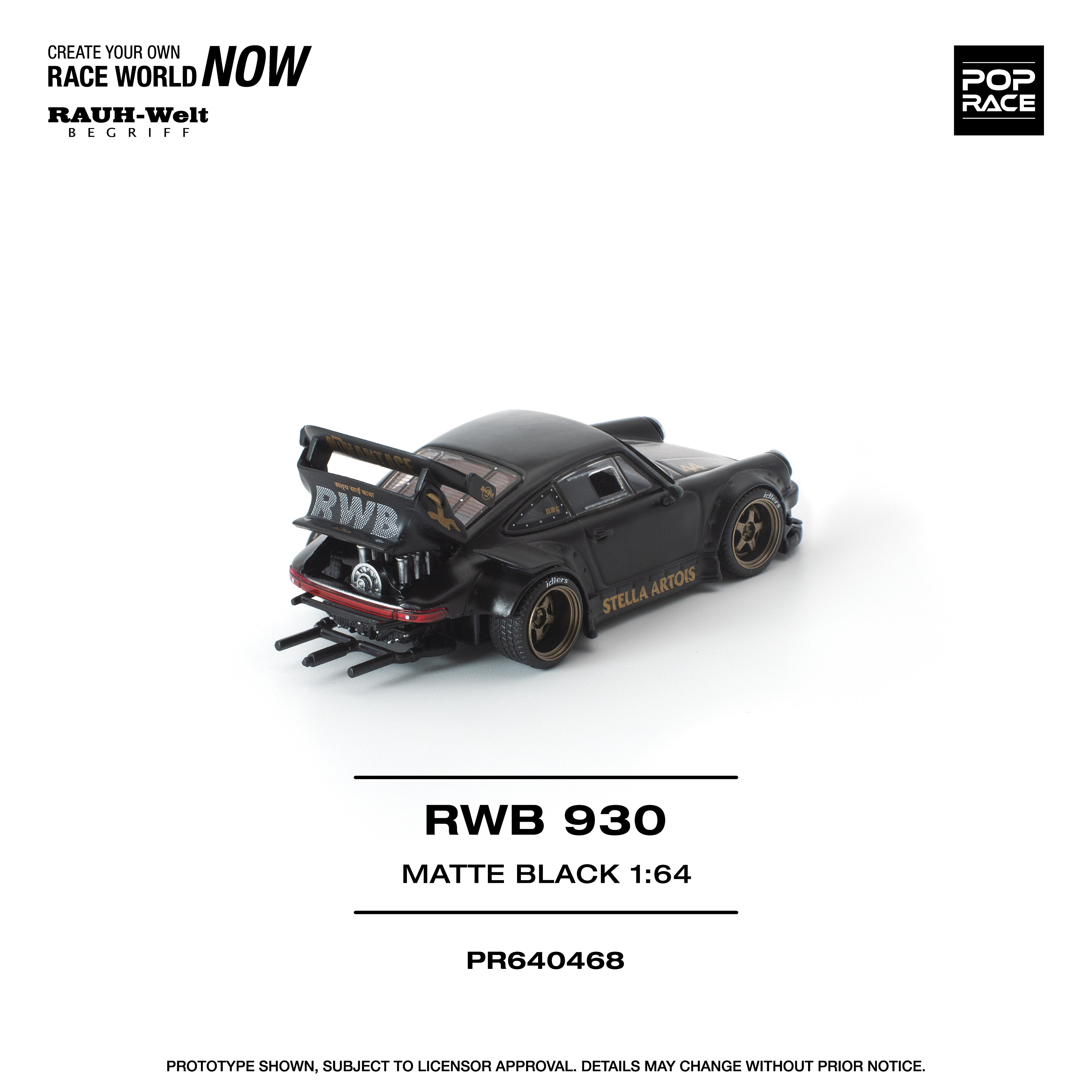 Pop Race Porsche RWB 930 Matte Black Stella Artois – Downskale