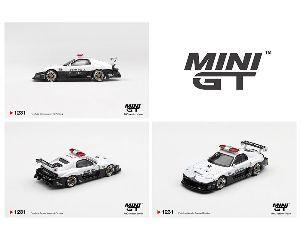 MINI GT MAZDA RX-7 LB-Super Silhouette Police - White – Downskale