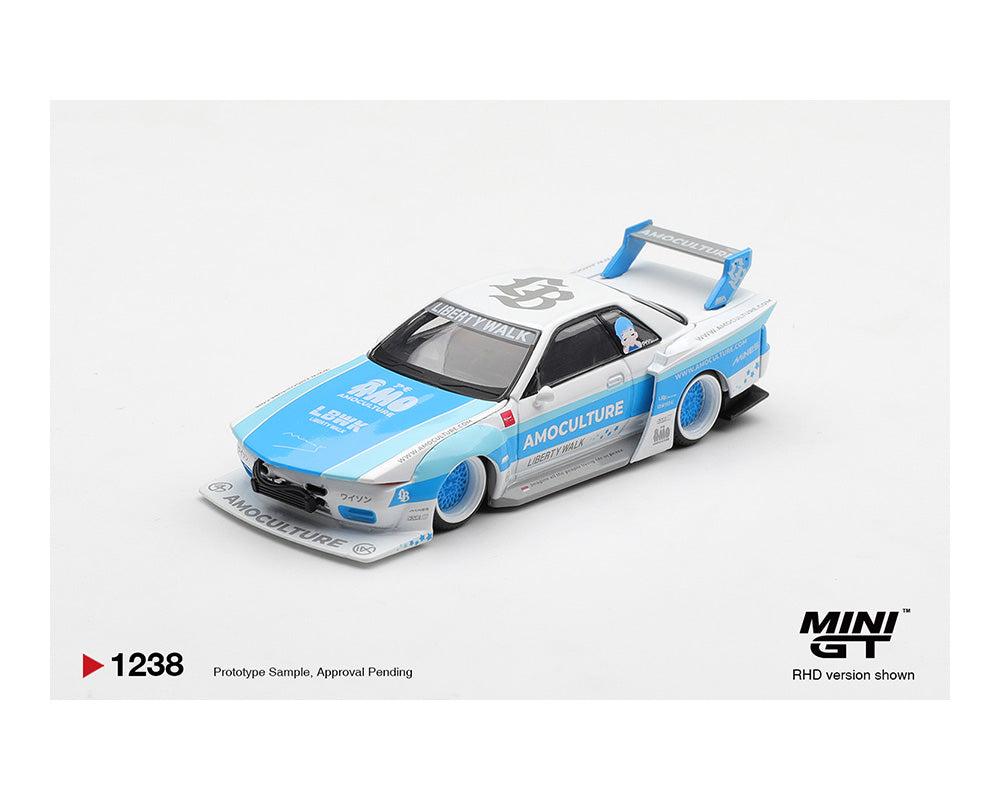MINI GT Nissan Skyline GT-R (R32) LBWK Kaido Works AMOCULTURE - Blue ...