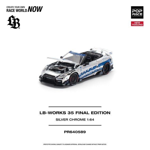 Pop Race Nissan LB-Works 35 Final Edition - Silver Chrome – Downskale