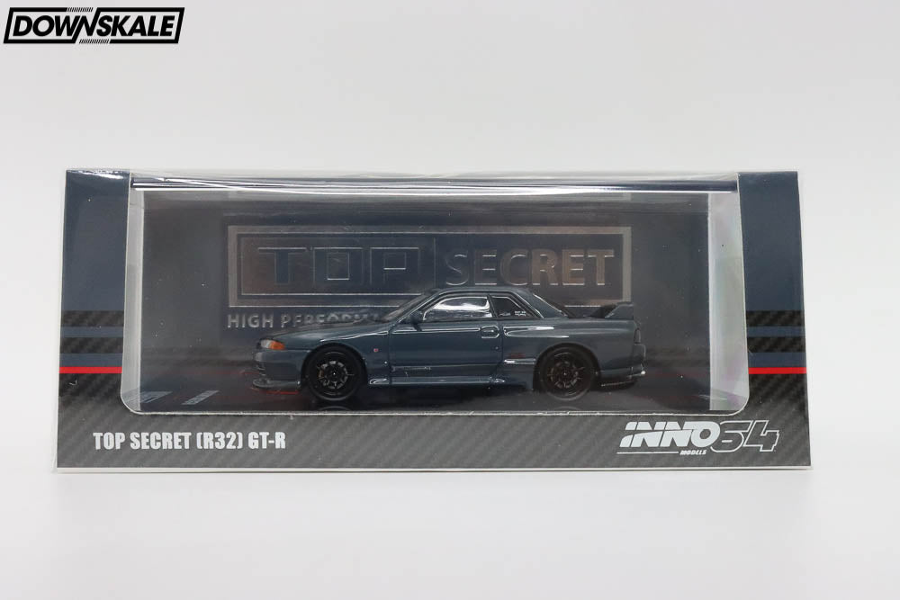 Top Secret R32 Blue Inno64 Nissan Skyline GT-R (R32) TOP SECRET in Stealth Grey – Downskale