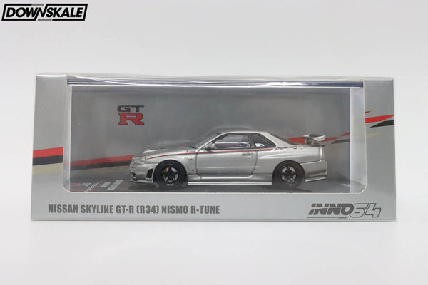 Inno64 Nissan Skyline GT-R (R34) NISMO R-Tune - Silver – Downskale