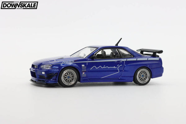 INNO64 1/64 日産Skyline GTR R34 RTune 1:64 Nissan Skyline GT-R (R34) R-Tune -- Chrome Black -- INNO64 China