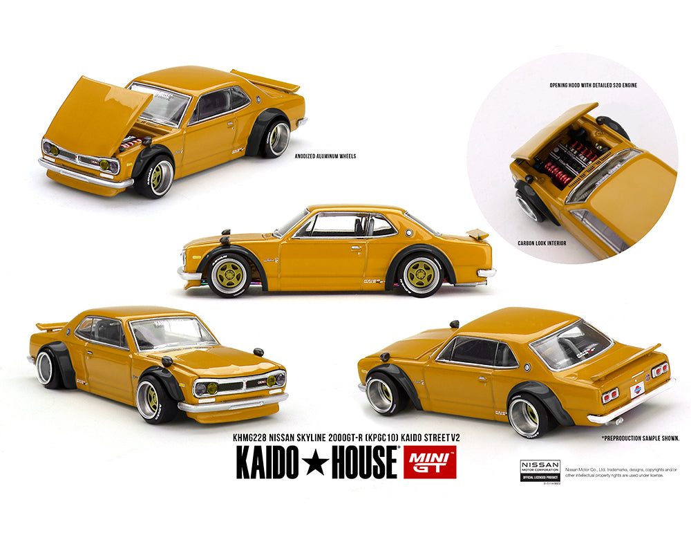 Kaido House Nissan Skyline 2000 GT-R (KPGC10) Kaido Street V2 - Yellow ...