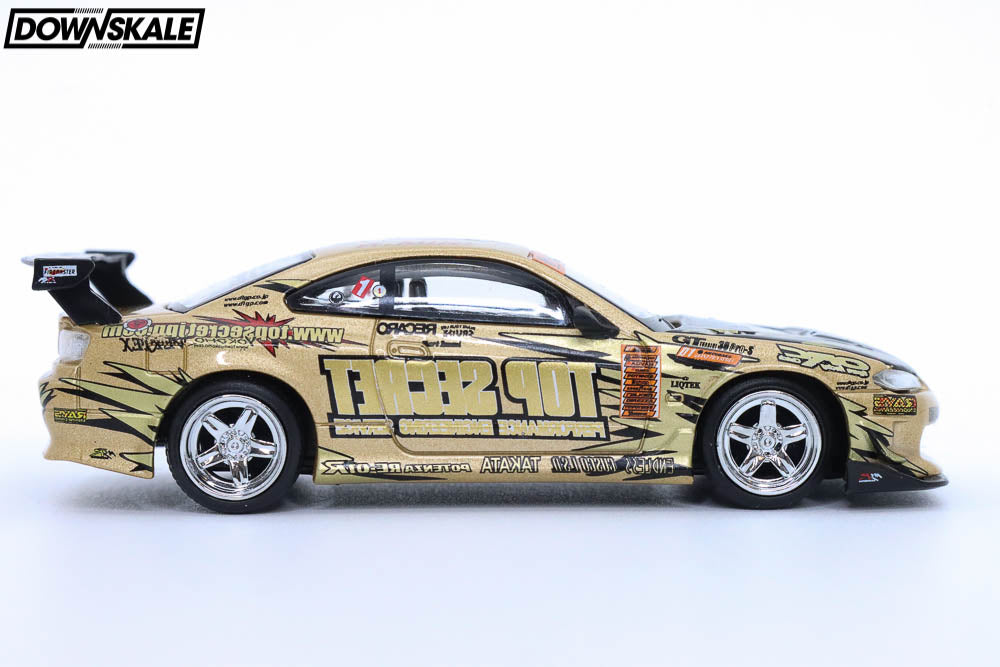 Mini GT 1:64 Nissan Silvia (S15) Top Secret D1GP - Gold
