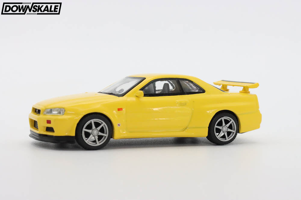 Gt R R34 Yellow MINI GT Nissan Skyline GT-R R34 V-Spec Lightning Yellow – Downskale
