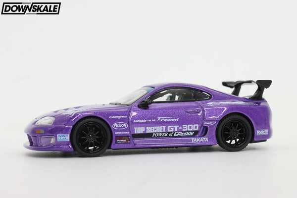 Mini GT 1/64 – Toyota Supra A80 Top Secret GT-300 – Violet RHD – Modèle Réduit 2025