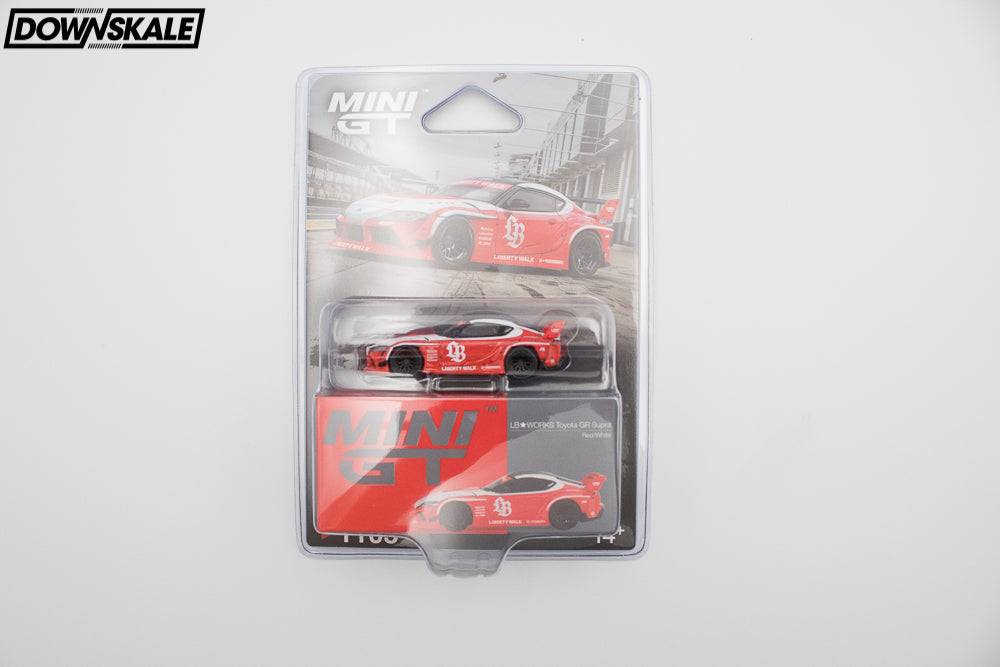 MINI GT Toyota GR Supra LB Works - Red/White – Downskale